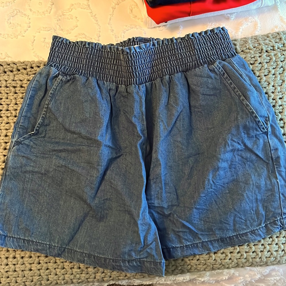 High rise jean shorts